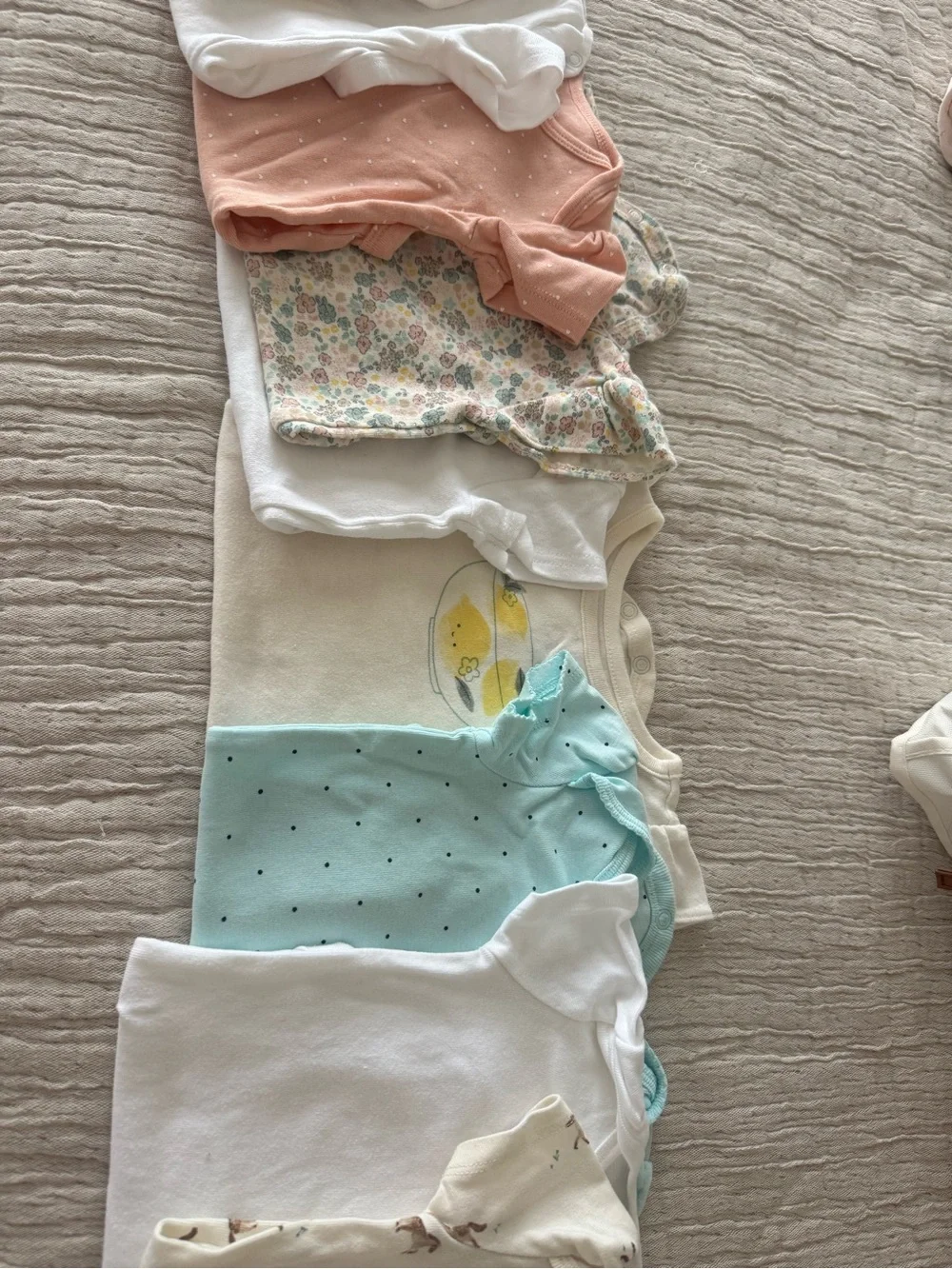 Carter's Baby Girls Assorted Pastel Bodysuit Set - Yellow, White, Mint, Floral
